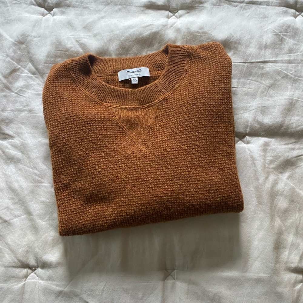 Madewell Rust Cashmere sweatshirt - Picture 2 of 2
